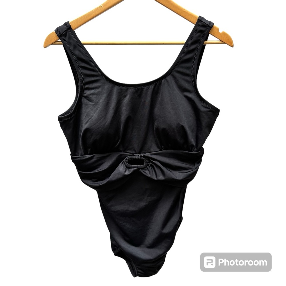 Lands’ End Black One Piece Bathing Suit‎ Size 14